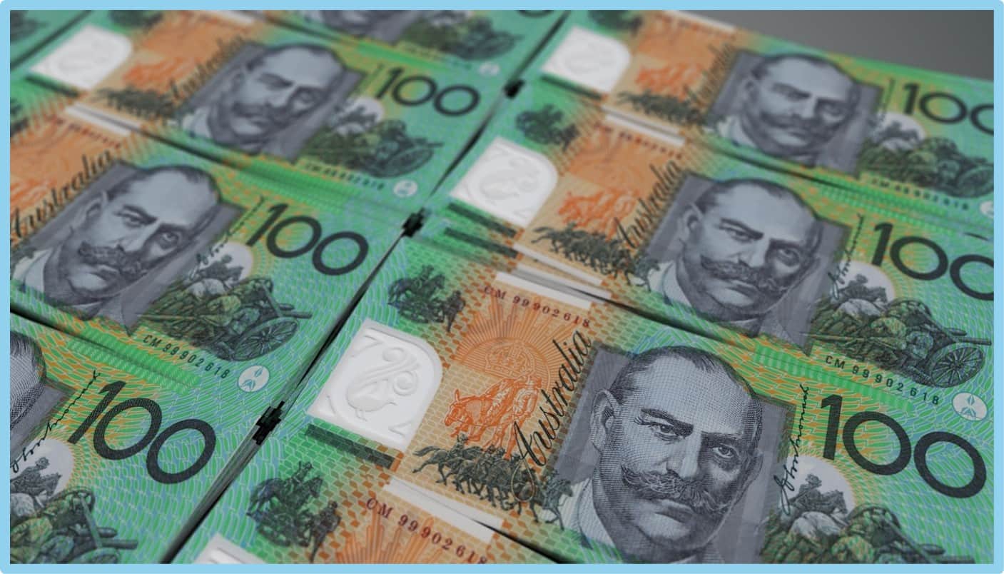 real-estate-salary-sydney-2026-australian-dollars Australian 100-dollar banknotes representing real estate salary Sydney 2026 trends